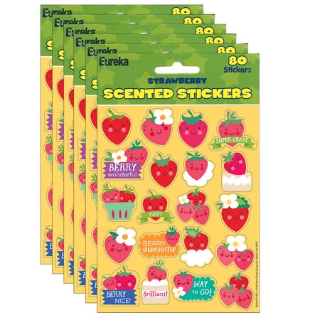 Eureka Strawberry Scented Stickers, PK480 650917
